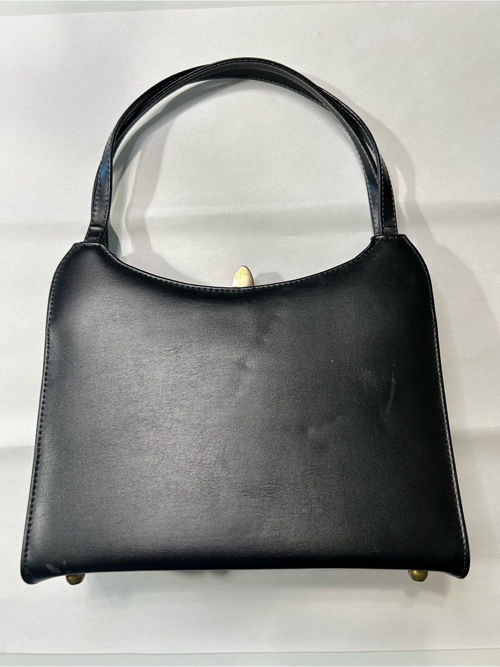 Life Stride 1950’s Vintage Black Suede & Simulated Leather Women's Handbag - Picture 2 of 14